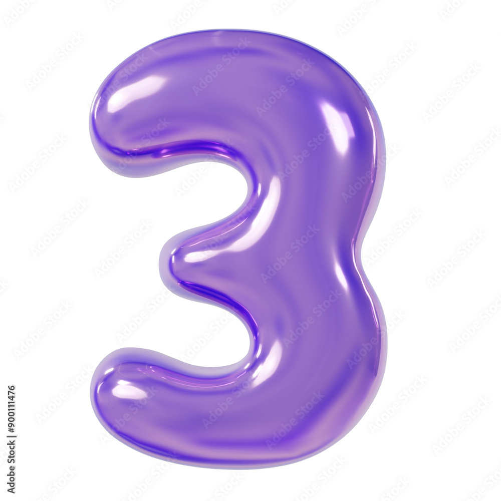 Holographic 3D Render Font Number 3. Holographic 3D Render Font Number 3.