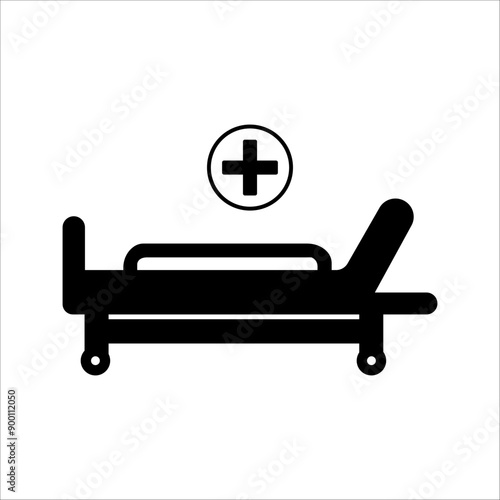 Intensive care unit icon. Resuscitation, rehabilitation, hospital ward. Medicine concept. Vector illustration can be used for topics like healthcare, hospitals, medical services.