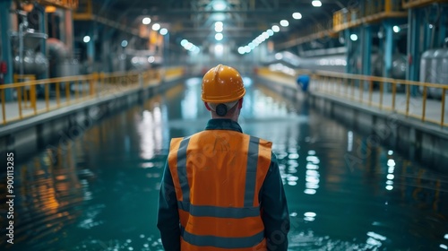 A worker examines an industrial pipeline with a petroleum engineer from an upstream oil and gas production facility. Engineers oversee production in engineering plants.