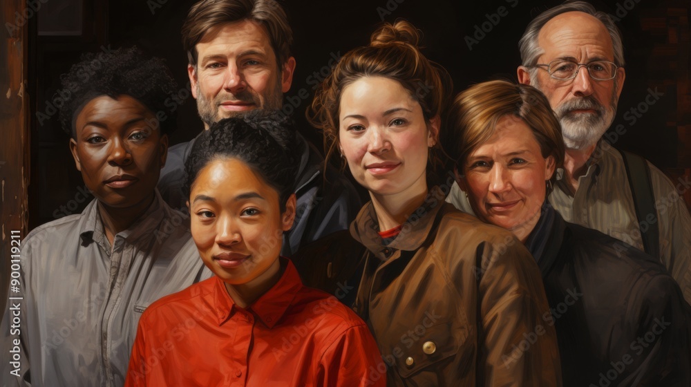 Obraz premium Group Portrait of Diverse Individuals