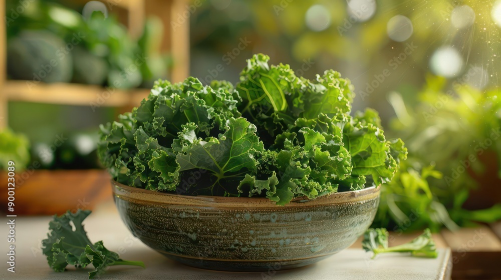 a bowl of kale chips on a table a bowl of kale chips on a table