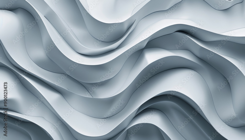 Gray flowing waves form an undulating abstract background pattern Gray flowing waves form an undulating abstract background pattern