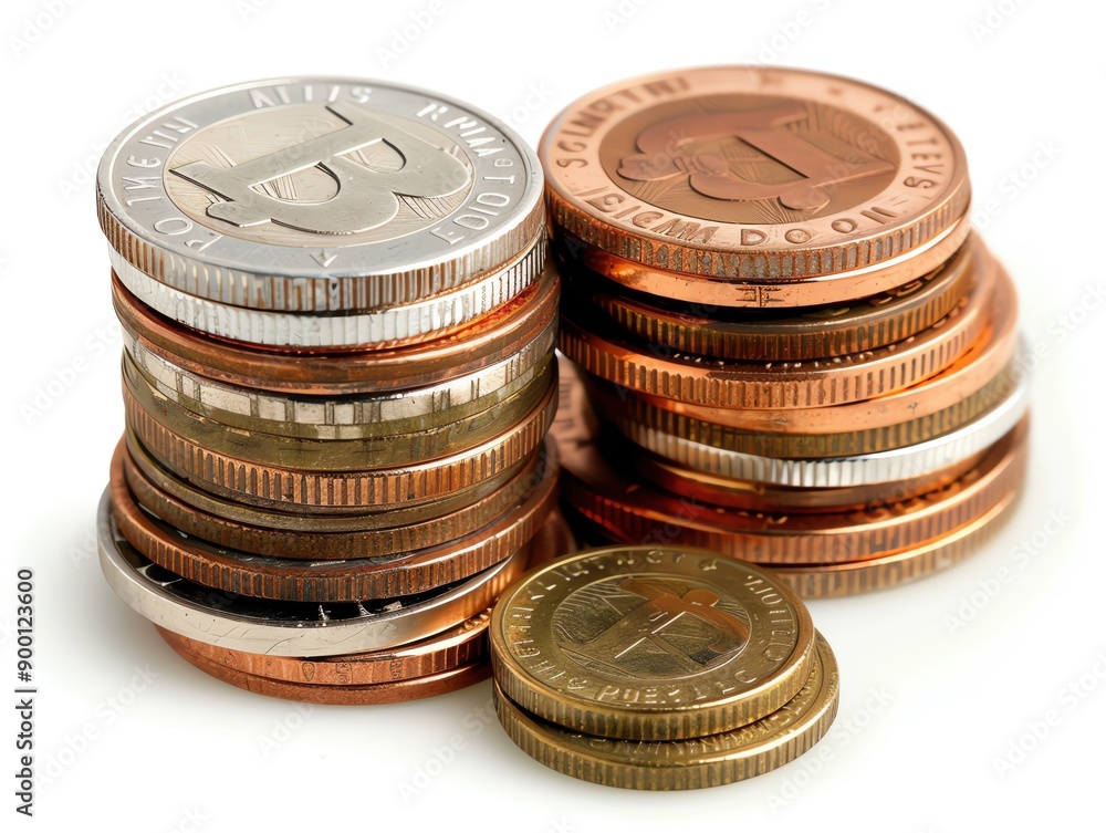 A close-up view of stacked coins showcasing different sizes and colors, emphasizing the concept of currency and finance. A close-up view of stacked coins showcasing different sizes and colors, emphasizing the concept of currency and finance.