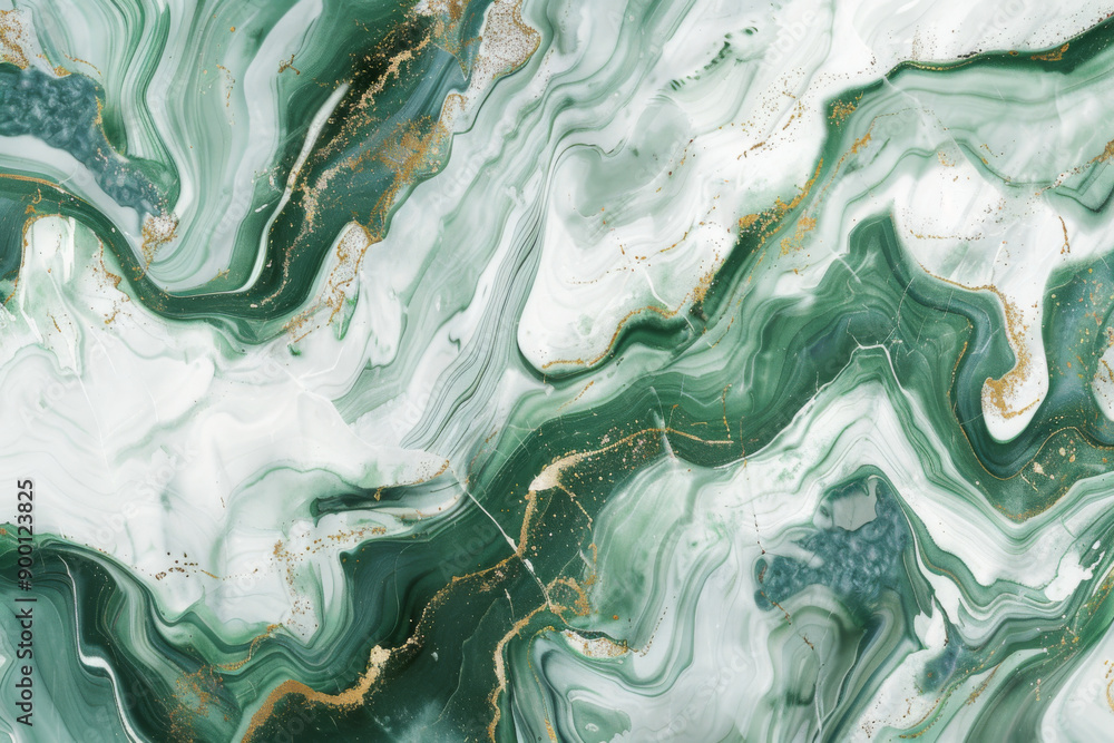Green and white marble texture with golden veins Green and white marble texture with golden veins