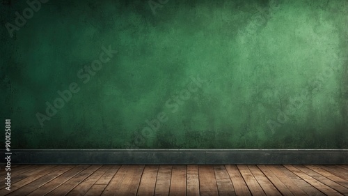 Grunge room green wall texture background  © Leon