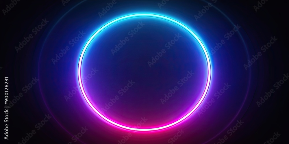 Glowing neon circle frame on dark background, neon, circle, frame, glowing, bright, vibrant, colorful, illumination Glowing neon circle frame on dark background, neon, circle, frame, glowing, bright, vibrant, colorful, illumination