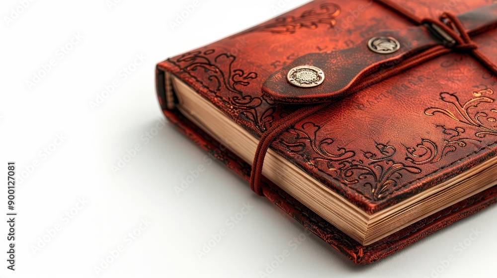 A beautifully crafted leather notebook with intricate designs, perfect for journaling, note-taking, or creative writing. A beautifully crafted leather notebook with intricate designs, perfect for journaling, note-taking, or creative writing.