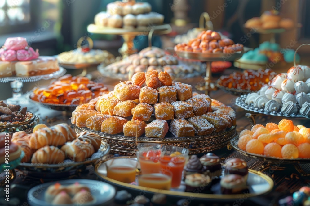 A Festive Table Spread of Sweet Delights A Festive Table Spread of Sweet Delights