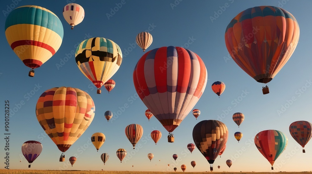 Obraz premium Colorful balloons in the sky at the International Balloon Festival