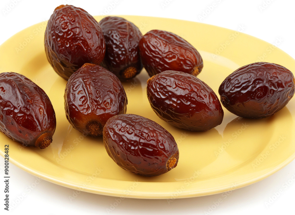 Fresh dates, over white background Fresh dates, over white background