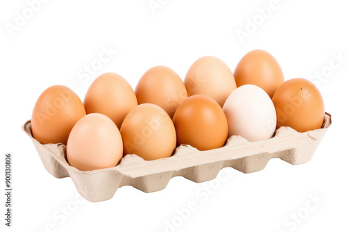 Fresh Eggs in a Carton ready for Cooking and Baking