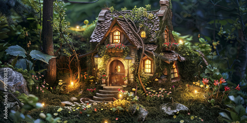 an enchanting fairy house nestled in the heart of nature, generative AI © VALUEINVESTOR