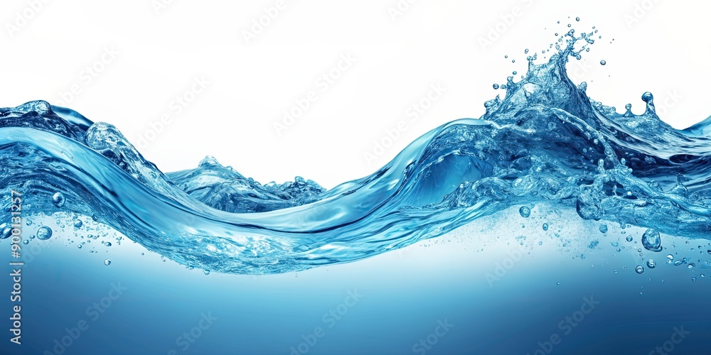 Fototapeta premium Cool and refreshing water wave pattern design for PowerPoint presentations, pattern, cool