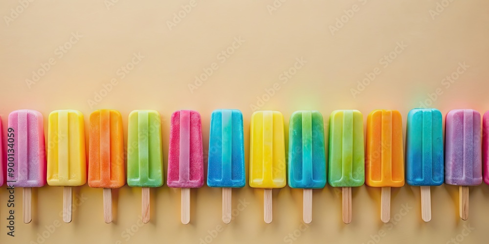Colorful ice cream sticks on a pastel background, ice cream, sticks, pastel, colors, background, vibrant, sweet, dessert Colorful ice cream sticks on a pastel background, ice cream, sticks, pastel, colors, background, vibrant, sweet, dessert