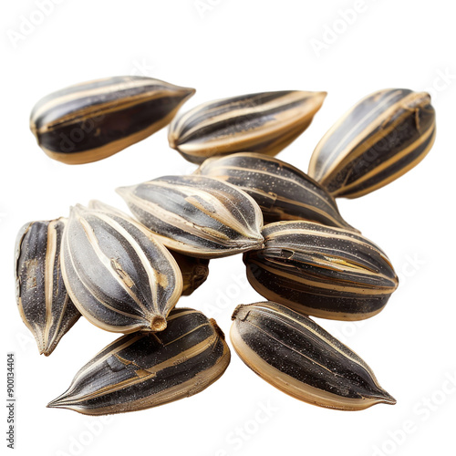 Wallpaper Mural Fresh Black Sunflower Seeds on White Background Torontodigital.ca