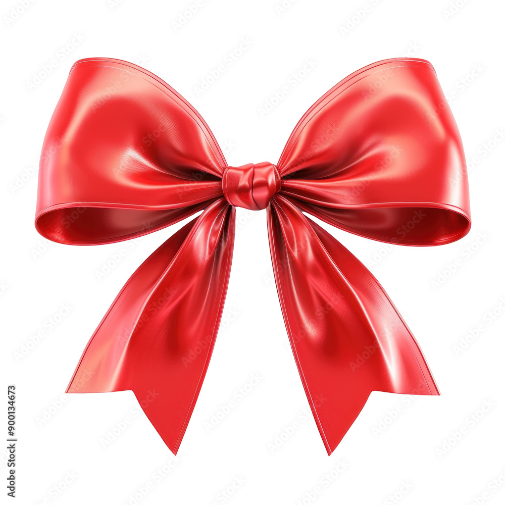 Elegant Red Ribbon Bow for Decorative Purposes Elegant Red Ribbon Bow for Decorative Purposes