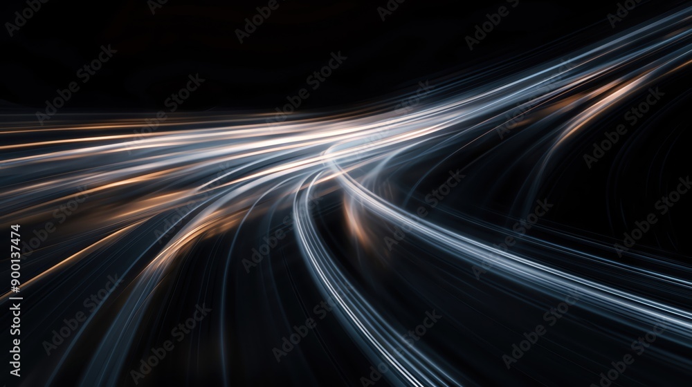 Dynamic light trails in dark space, creating a sense of motion and energy. Perfect for modern digital backgrounds. Dynamic light trails in dark space, creating a sense of motion and energy. Perfect for modern digital backgrounds.