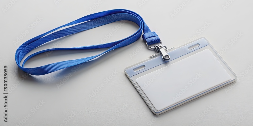 Blank ID card holder with a lanyard for corporate events or conferences, identification, badge, blank, lanyard, credentials Blank ID card holder with a lanyard for corporate events or conferences, identification, badge, blank, lanyard, credentials