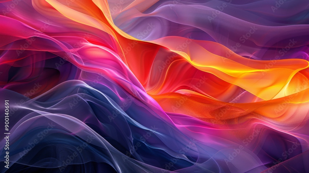 Abstract digital landscape with vivid colors and dynamic, flowing shapes Abstract digital landscape with vivid colors and dynamic, flowing shapes