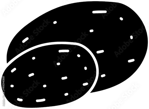  potato illustration potato silhouette food logo leaf icon nature outline tree plant vegetable snack growth french garden meal forest shape forest cooking fried for vector graphic background