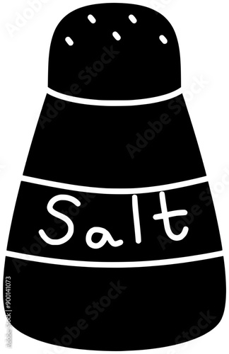 salt illustration condiment silhouette container logo salty icon pepper outline sugar grinder spice saltcellar seasoning food bottle bowl spoon shape meal cook chef for vector graphic background