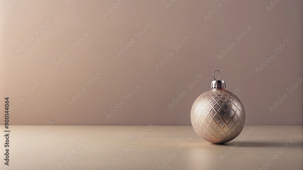 Solitary Christmas ornament on minimalist pastel muted background, Christmas, ornament, minimal, pastel, muted, background Solitary Christmas ornament on minimalist pastel muted background, Christmas, ornament, minimal, pastel, muted, background