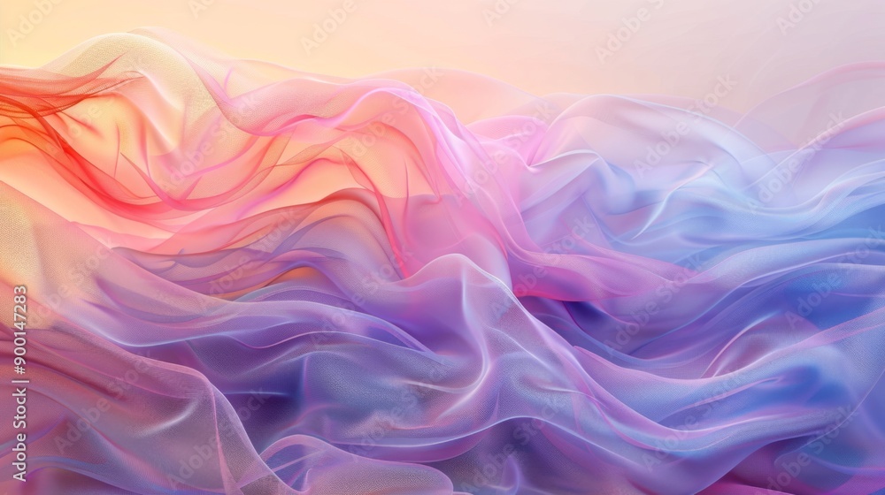 Obraz premium Gradient mesh background with soft pastel tones blending seamlessly