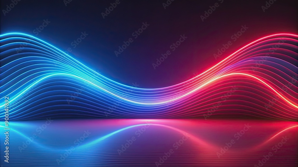 Red and blue neon wave abstract background, neon, red, blue, wave, abstract, background, vibrant, color, glow, artistic Red and blue neon wave abstract background, neon, red, blue, wave, abstract, background, vibrant, color, glow, artistic