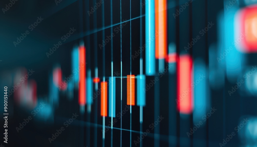 Abstract financial chart illustrating market trends with vibrant colors and dynamic shapes for economic analysis and investment strategy. Abstract financial chart illustrating market trends with vibrant colors and dynamic shapes for economic analysis and investment strategy.
