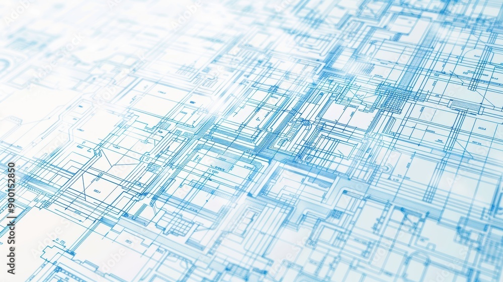 Abstract Blueprint of a Complex Architectural Design Abstract Blueprint of a Complex Architectural Design