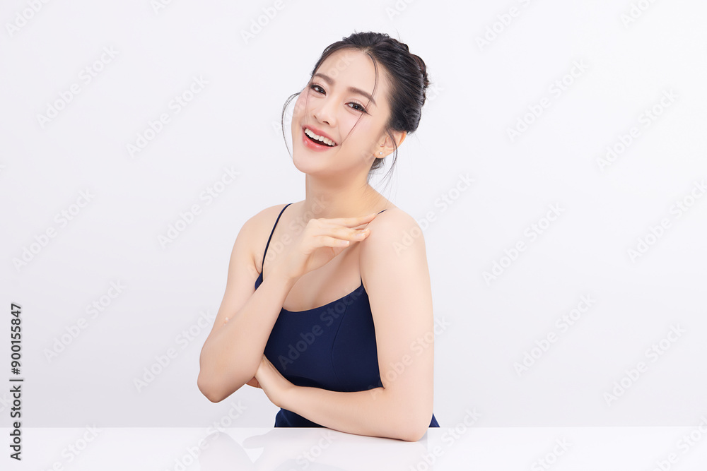 Beautiful young asian woman with clean fresh skin on white background, Face care, Facial treatment, Cosmetology, beauty and spa, Asian women portrait. Beautiful young asian woman with clean fresh skin on white background, Face care, Facial treatment, Cosmetology, beauty and spa, Asian women portrait.