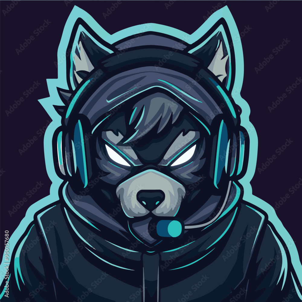 A animal mascot gaming logo A animal mascot gaming logo