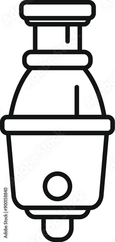 Simple black and white icon of a septic tank, a key component of wastewater treatment systems