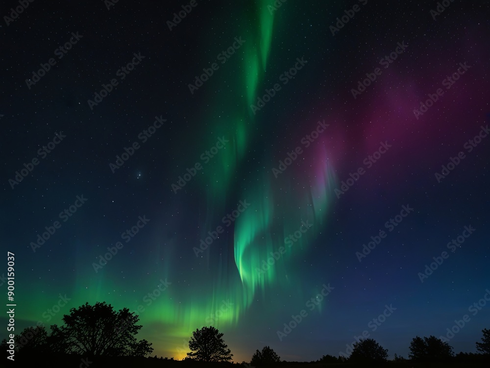 Green and Pink Aurora Borealis. Green and Pink Aurora Borealis.