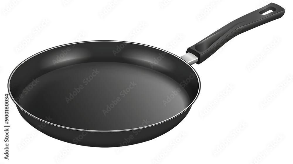 New black frying pan isolated on transparent background New black frying pan isolated on transparent background