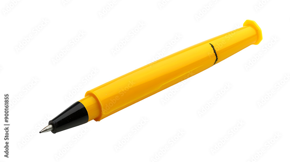 Permanent yellow marker isolated on transparent background Permanent yellow marker isolated on transparent background