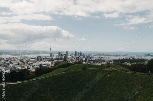 view of the Auckland city from Mount Eden.