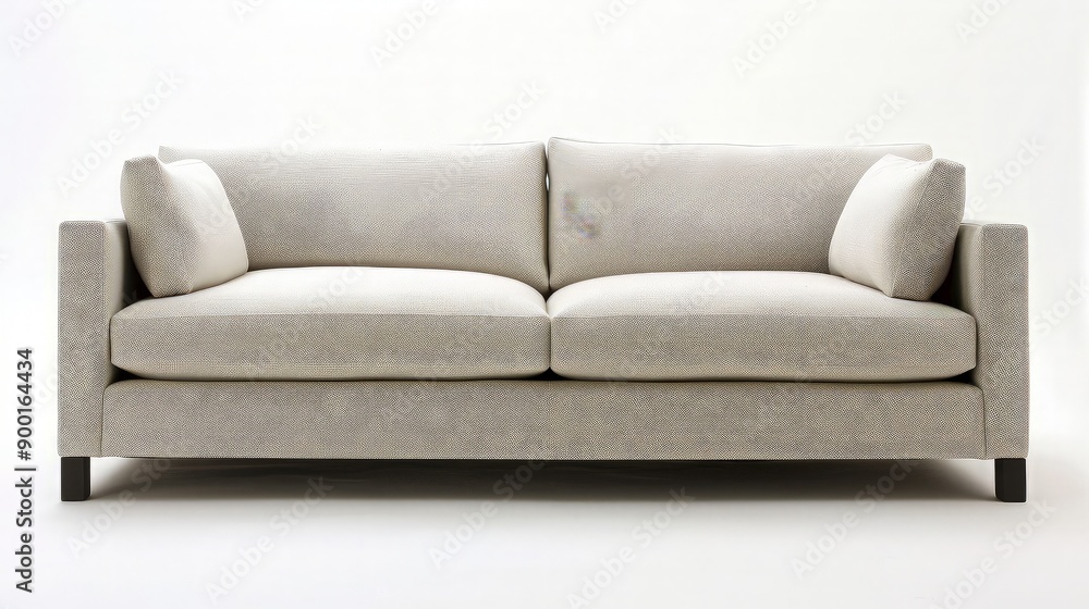 Modern White Sofa with Plush Cushions Modern White Sofa with Plush Cushions