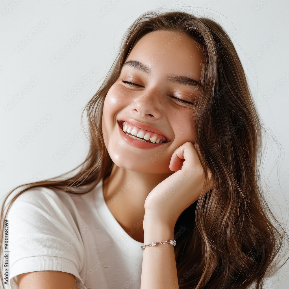Young beautiful woman giving happy expression Young beautiful woman giving happy expression