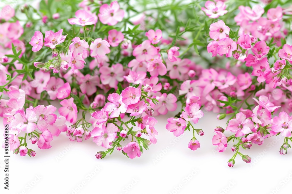 Vibrant Pink Blossoms in Outdoor Garden Vibrant Pink Blossoms in Outdoor Garden