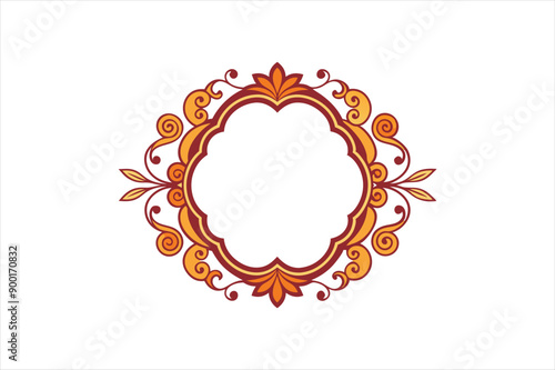  ornamental frame vector art illustration 