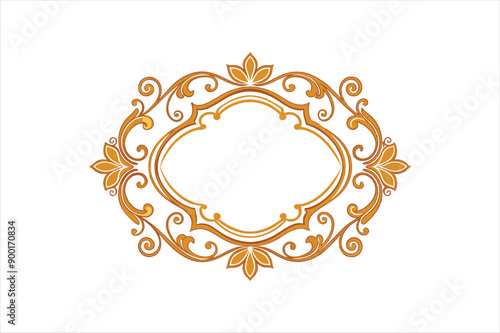  ornamental frame vector art illustration 