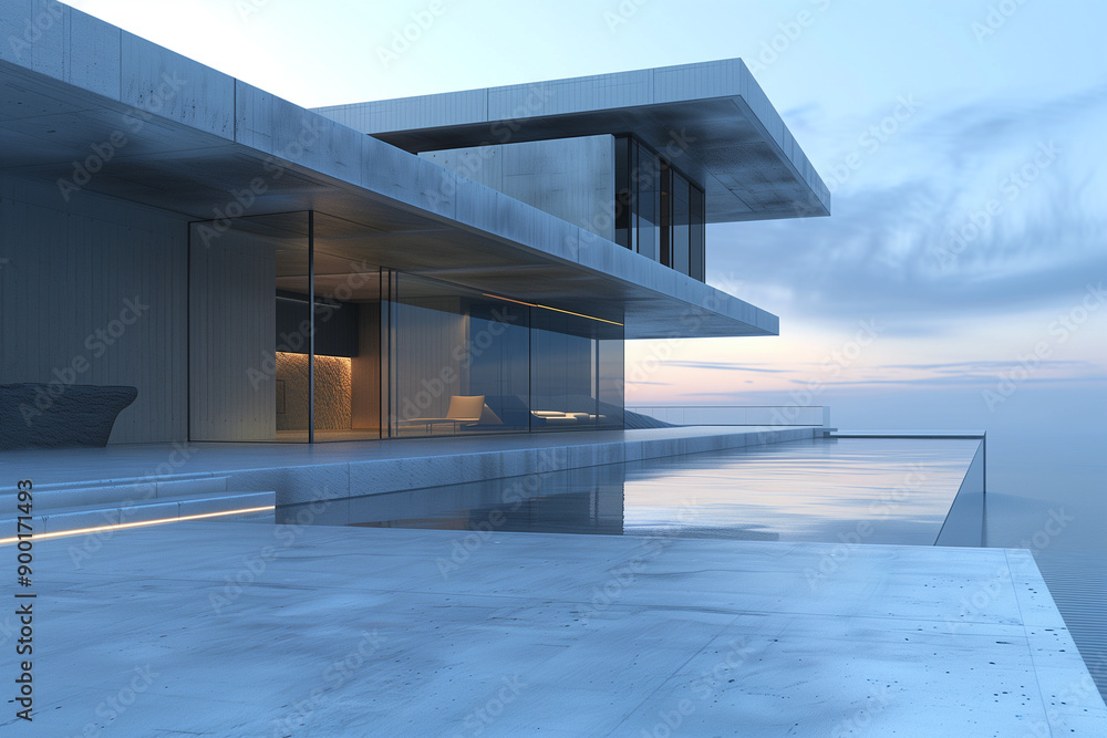 Modern Villa with Spacious Foreground Image Modern Villa with Spacious Foreground Image