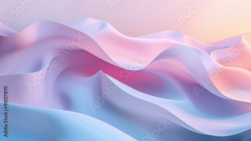 Wallpaper Mural Delicate 3D abstract background with soft gradients and smooth texture. Perfect for creating a calming wellness brand. Quiet product packaging or a soothing website background Torontodigital.ca