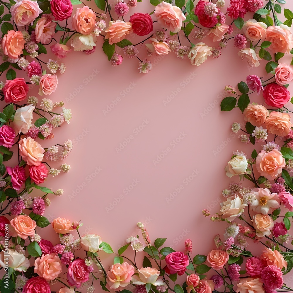 A pink and white flower arrangement with a pink background A pink and white flower arrangement with a pink background