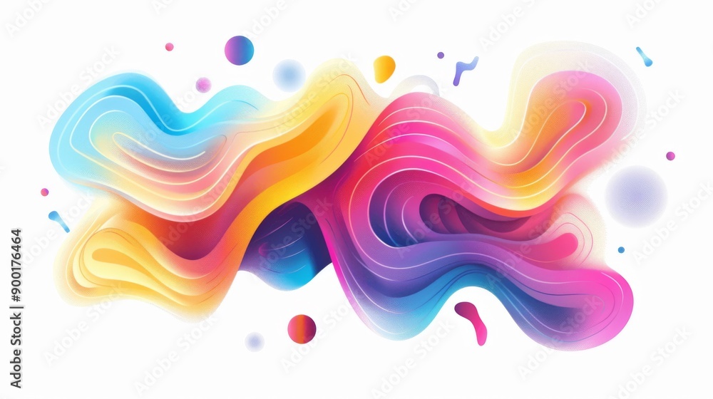 Vector fluid isolated abstract geometric rainbow gradient shapes for modern website and graphic design on the white background Vector fluid isolated abstract geometric rainbow gradient shapes for modern website and graphic design on the white background