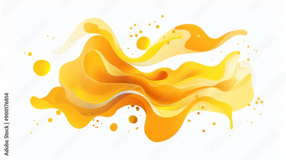 Fototapeta premium Vector fluid isolated abstract geometric gold fusion and yellow gradient shapes for modern website and graphic design on the white background