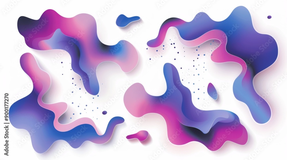 Vector fluid isolated abstract geometric pink and orange gradient shapes for modern website and graphic design on the white background Vector fluid isolated abstract geometric pink and orange gradient shapes for modern website and graphic design on the white background