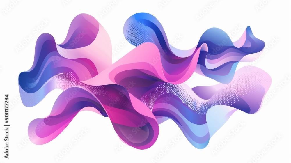 Vector fluid isolated abstract geometric ultramarine and magenta gradient shapes for modern website and graphic design on the white background Vector fluid isolated abstract geometric ultramarine and magenta gradient shapes for modern website and graphic design on the white background