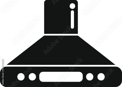 Sleek and modern kitchen exhaust hood, effectively removing cooking fumes and odors